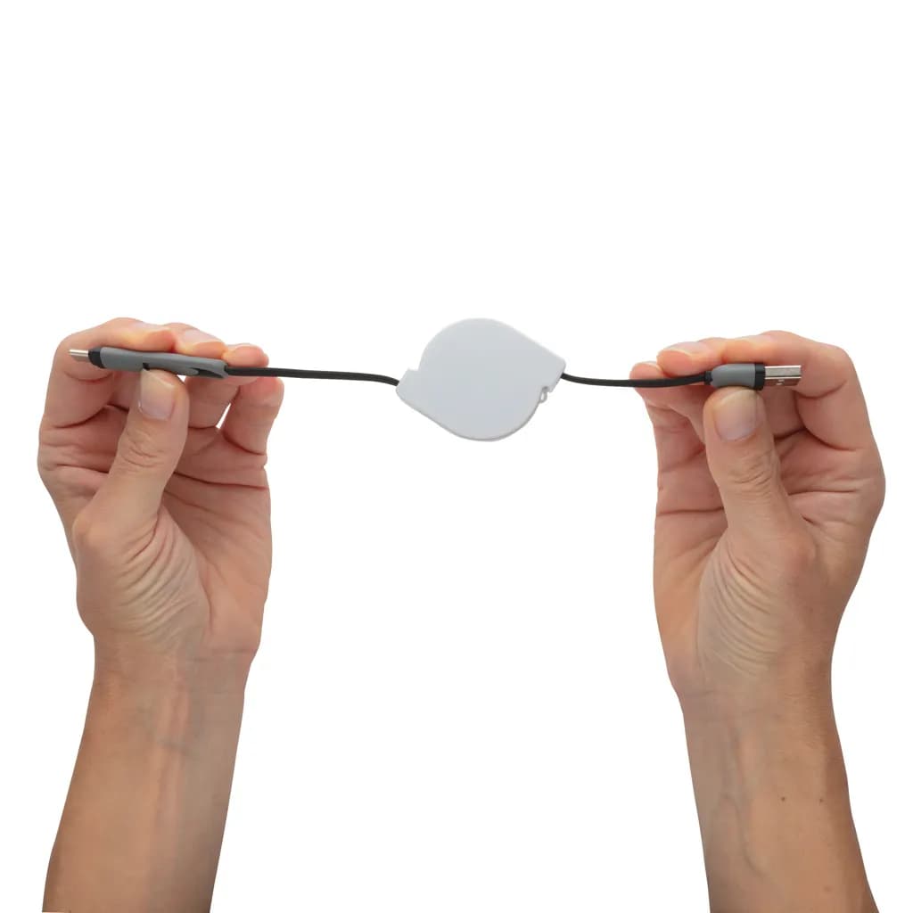 3-in-1 ausziehbares Kabel - schwarz