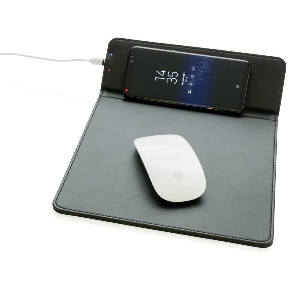 Mousepad mit Wireless-5W-Charging Funktion - schwarz