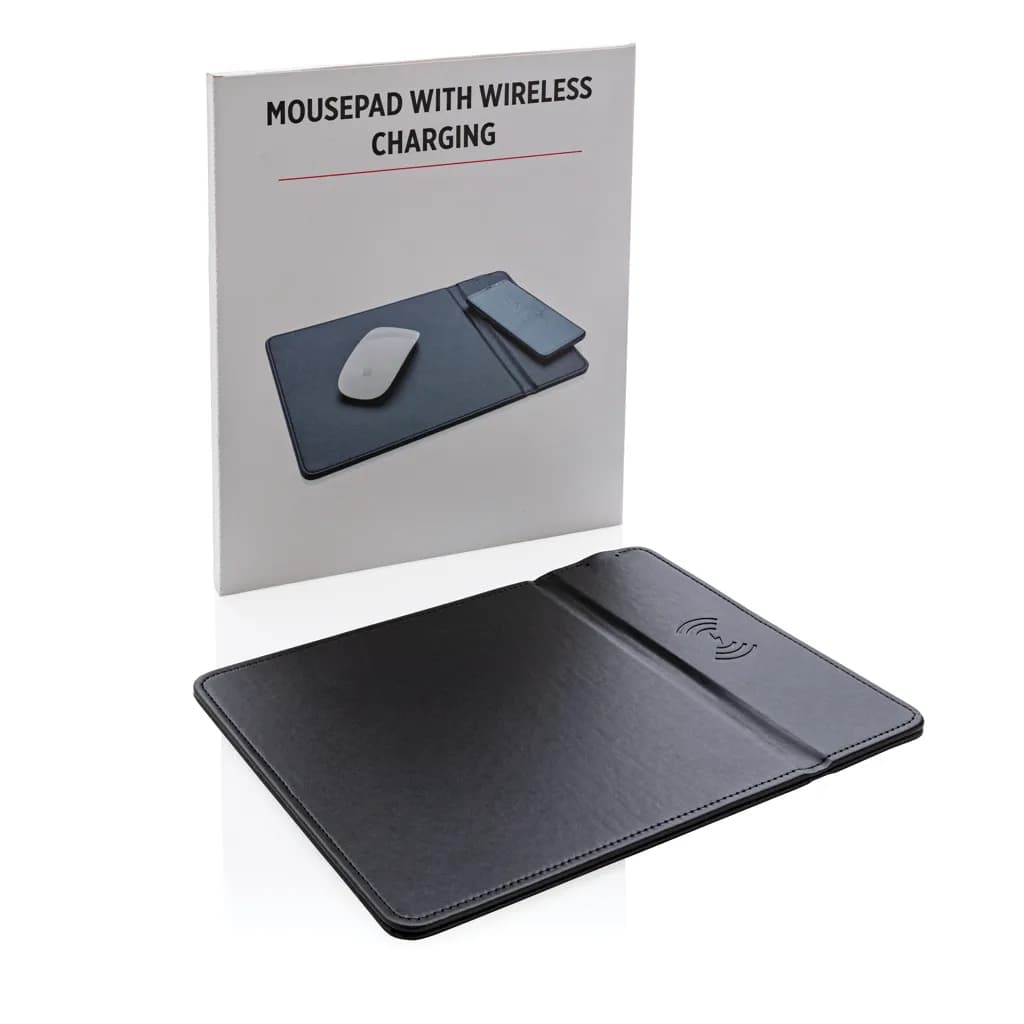 Mousepad mit Wireless-5W-Charging Funktion - schwarz