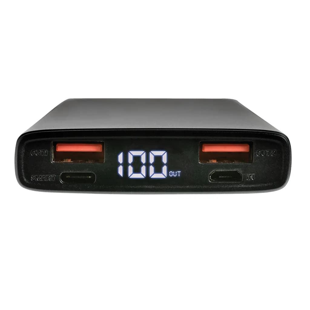 18W PD Powerbank mit 10.000 mAh aus Aluminium - schwarz