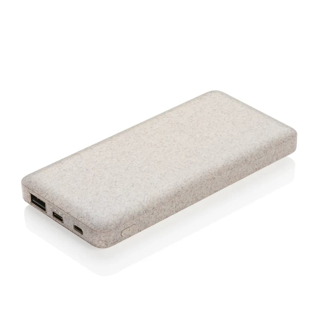 10.000 mAh Weizenstroh Powerbank - khaki
