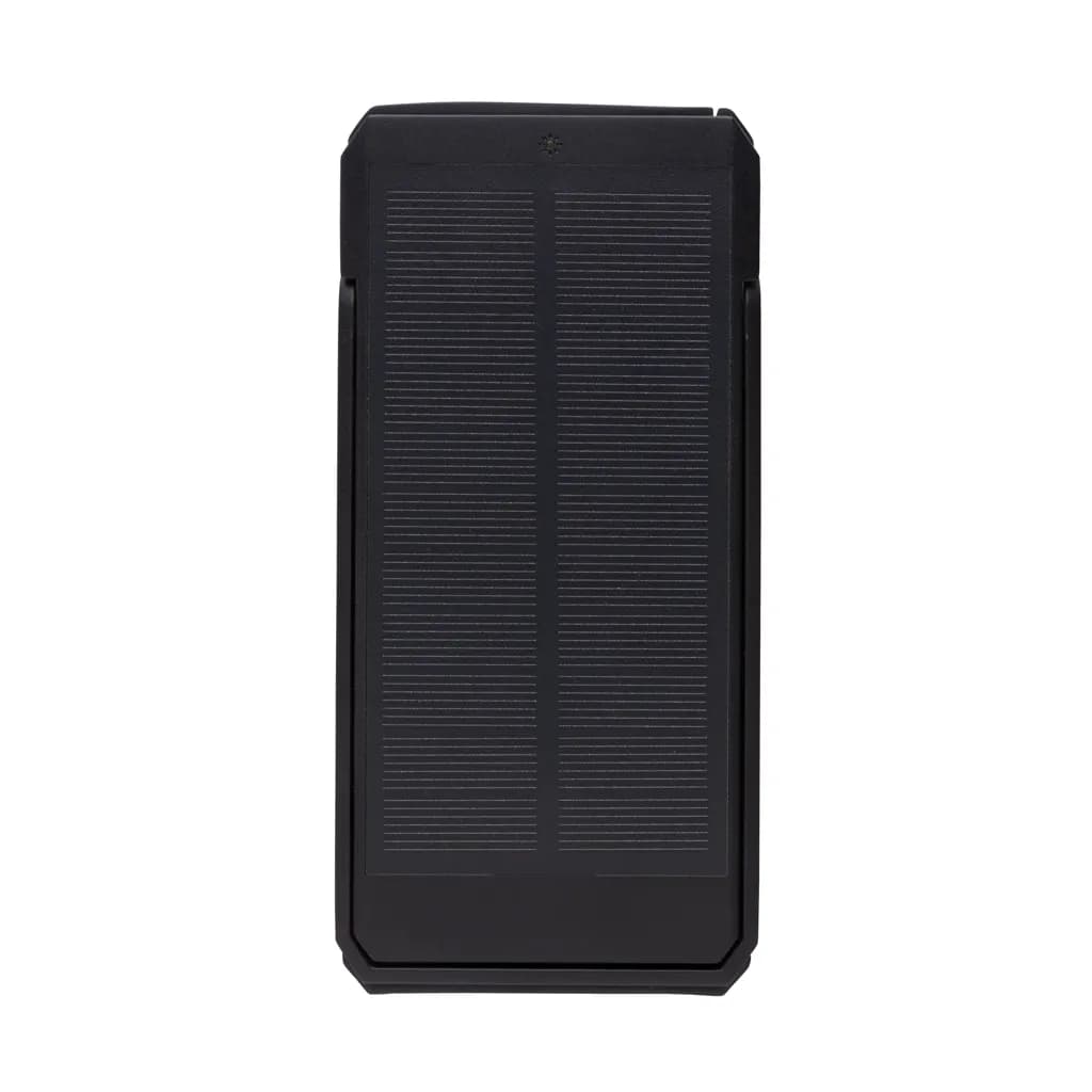 Skywave 10000mAh Solarpowerbank aus RCS recycelt. Kunststoff - schwarz