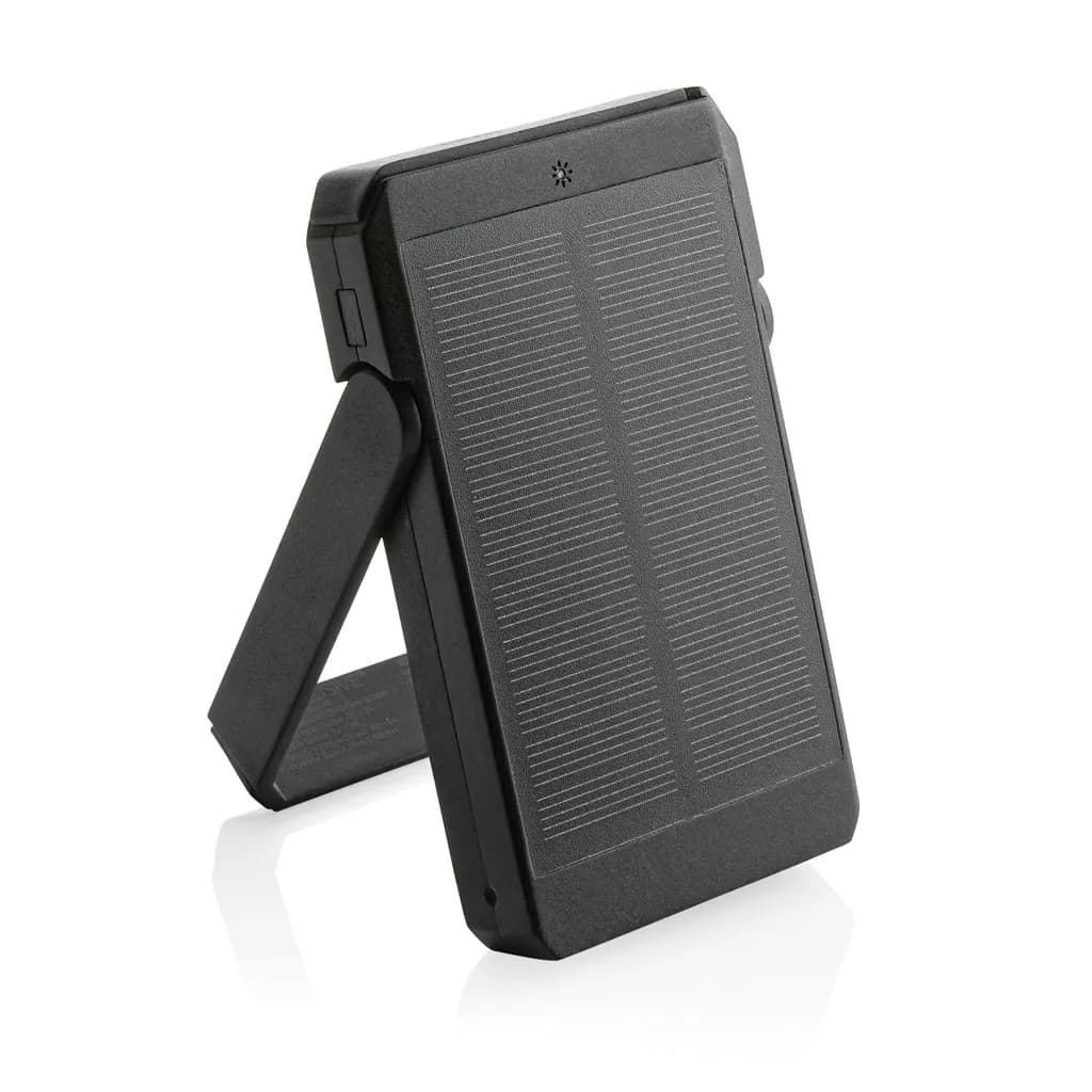 Skywave 5000mah Solar Powerbank, 10W Wireless aus rPlastik - schwarz