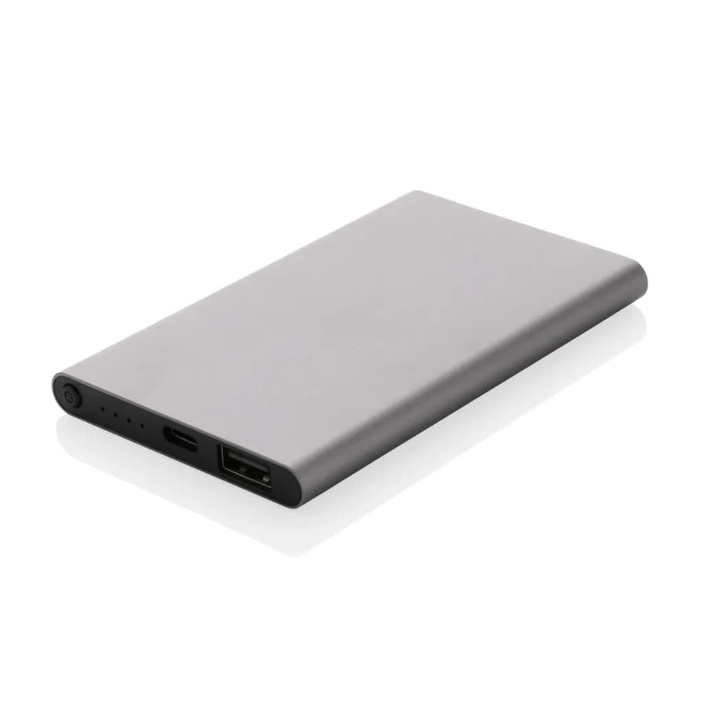 4.000mAh Type-C Powerbank aus RCS recyeltem ABS & Aluminium - anthrazit