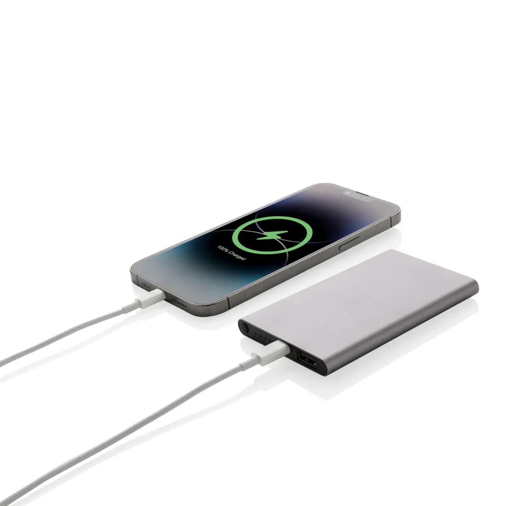 4.000mAh Type-C Powerbank aus RCS recyeltem ABS & Aluminium - anthrazit