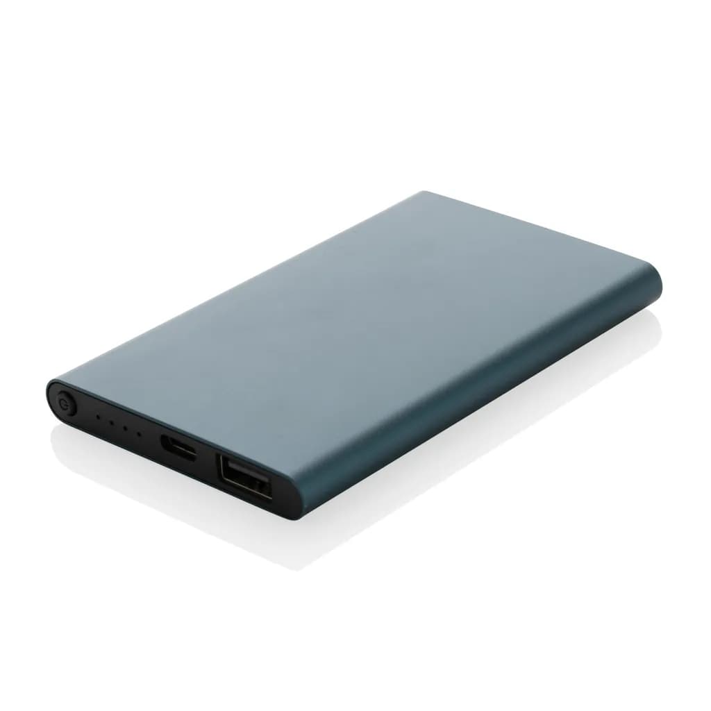 4.000mAh Type-C Powerbank aus RCS recyeltem ABS & Aluminium - blau