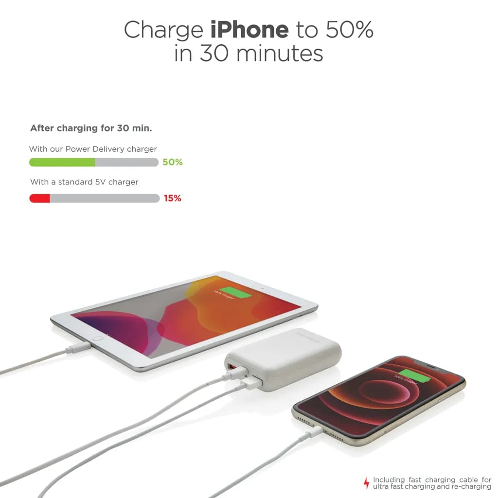 Urban Vitamin Alameda 10.000mAh 18W PD Powerbank - weiß