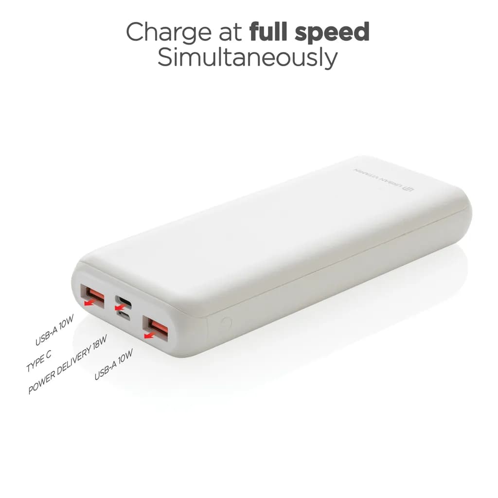 Urban Vitamin Pasadena 20.000mAh 18W PD Powerbank - weiß