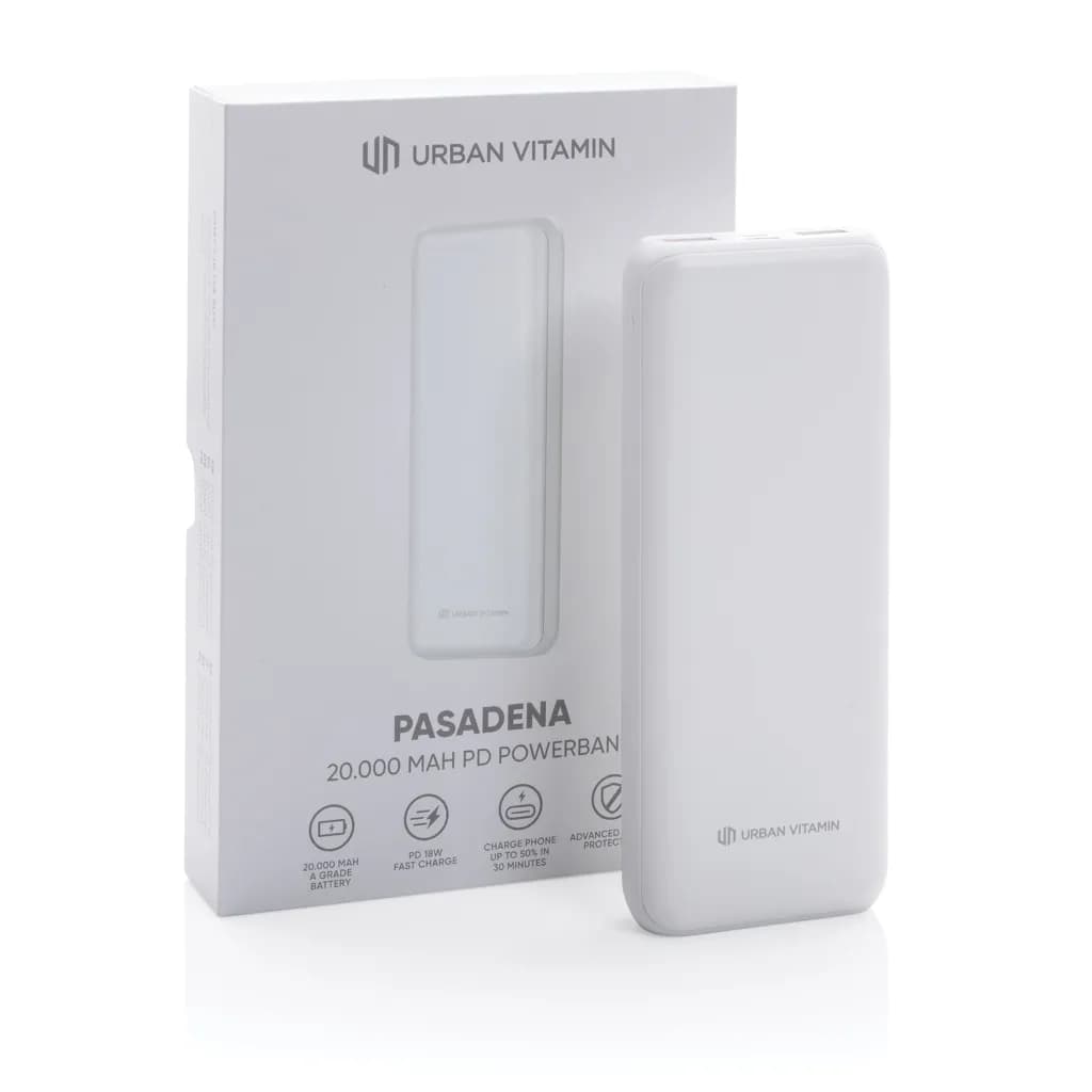 Urban Vitamin Pasadena 20.000mAh 18W PD Powerbank - weiß
