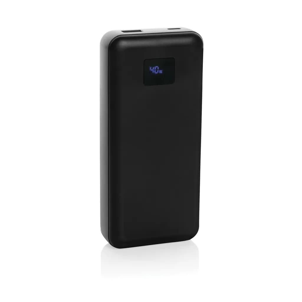 Gridley 20.000mAh 65W Laptop Powerbank aus RCS rPlastik - schwarz