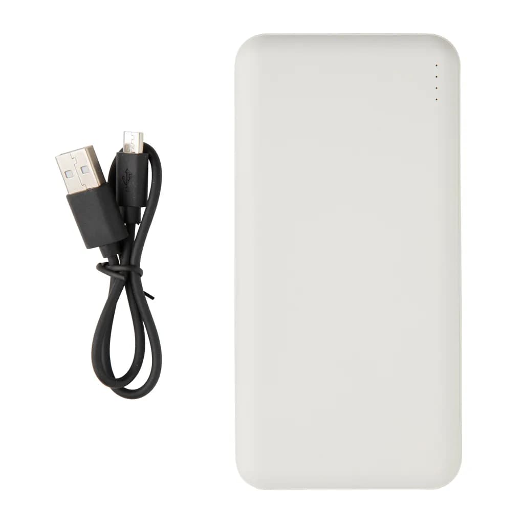 High Density 10.000 mAh Pocket Powerbank - weiß