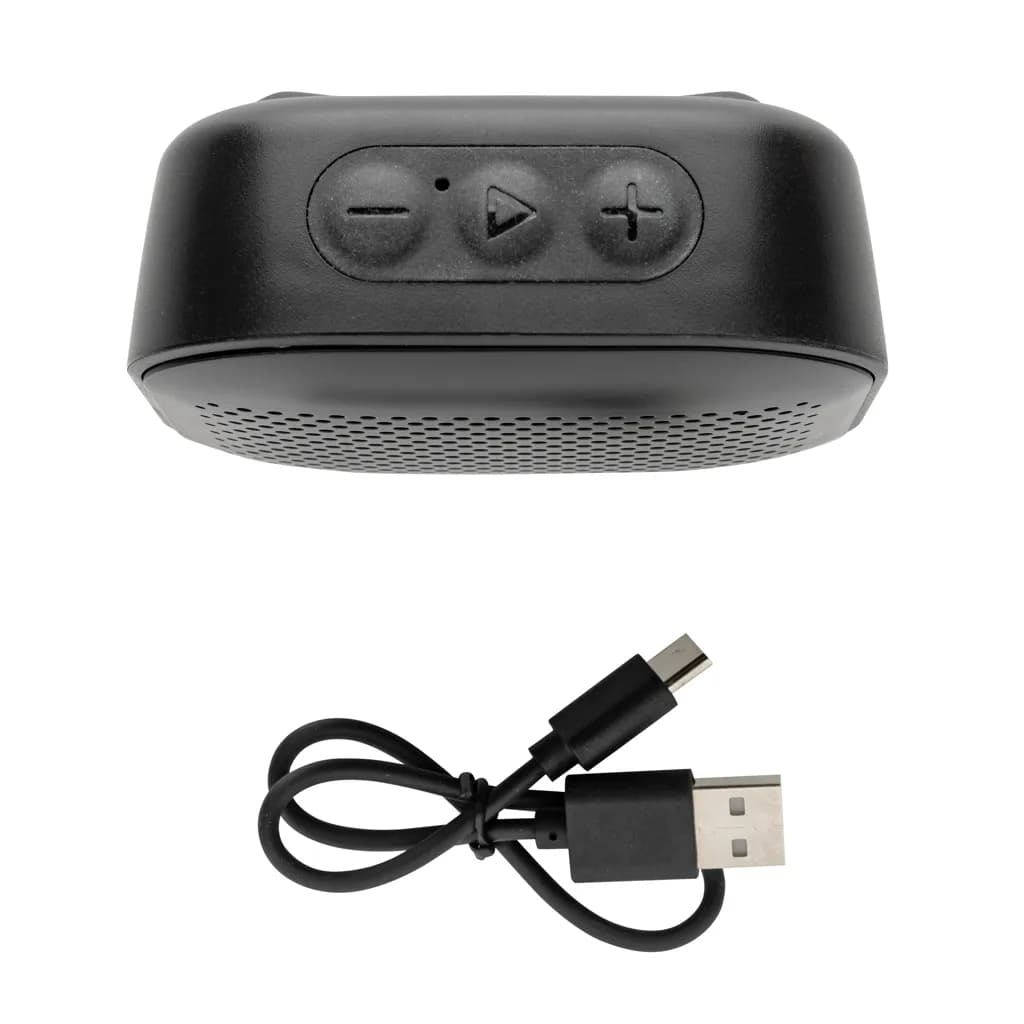 Soundbox 3W Lautsprecher aus RCS recyceltem Kunststoff - schwarz