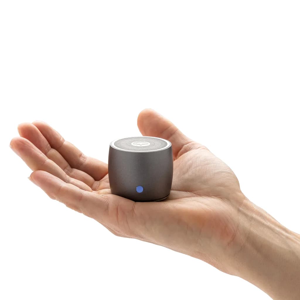 Swiss Peak 3W Basslautsprecher aus RCS recyceltem Aluminium - grau