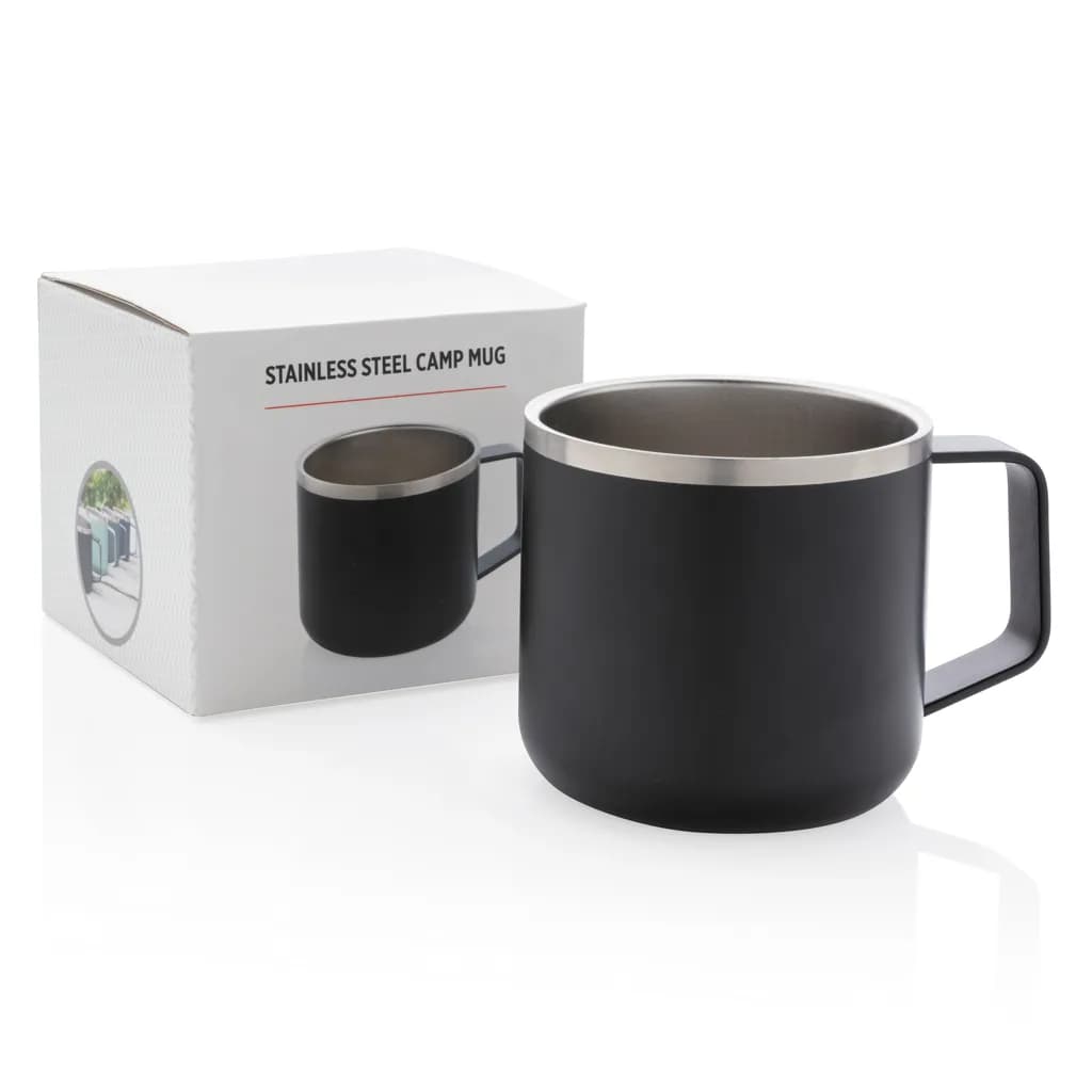 Stainless-Steel Camping-Tasse - schwarz