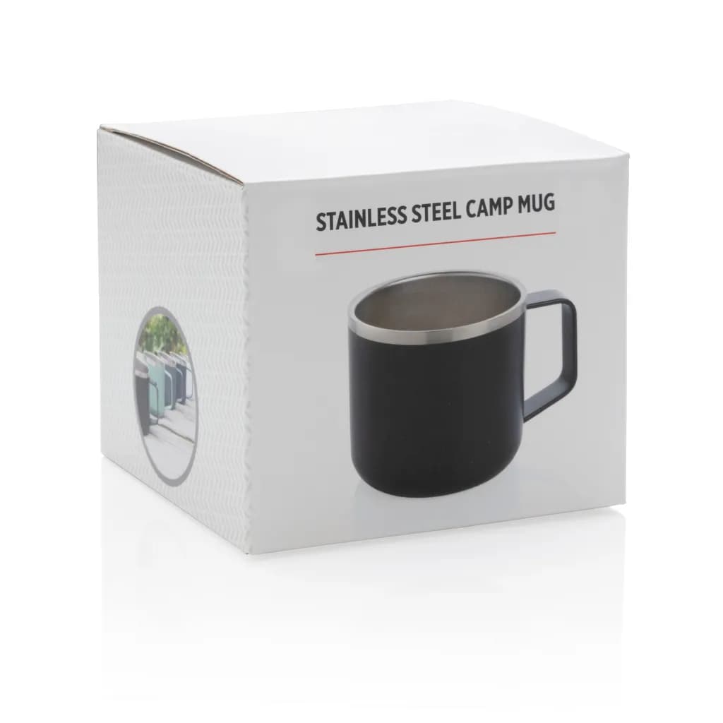 Stainless-Steel Camping-Tasse - schwarz