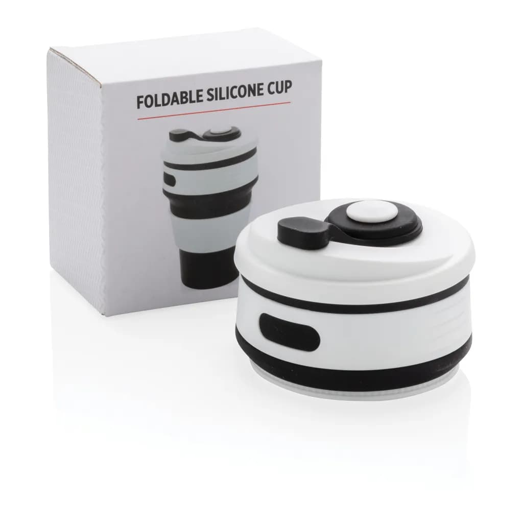 faltbarer Silikon-Becher - schwarz