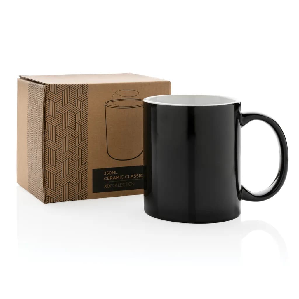 Basic Keramiktasse, 350ml - schwarz