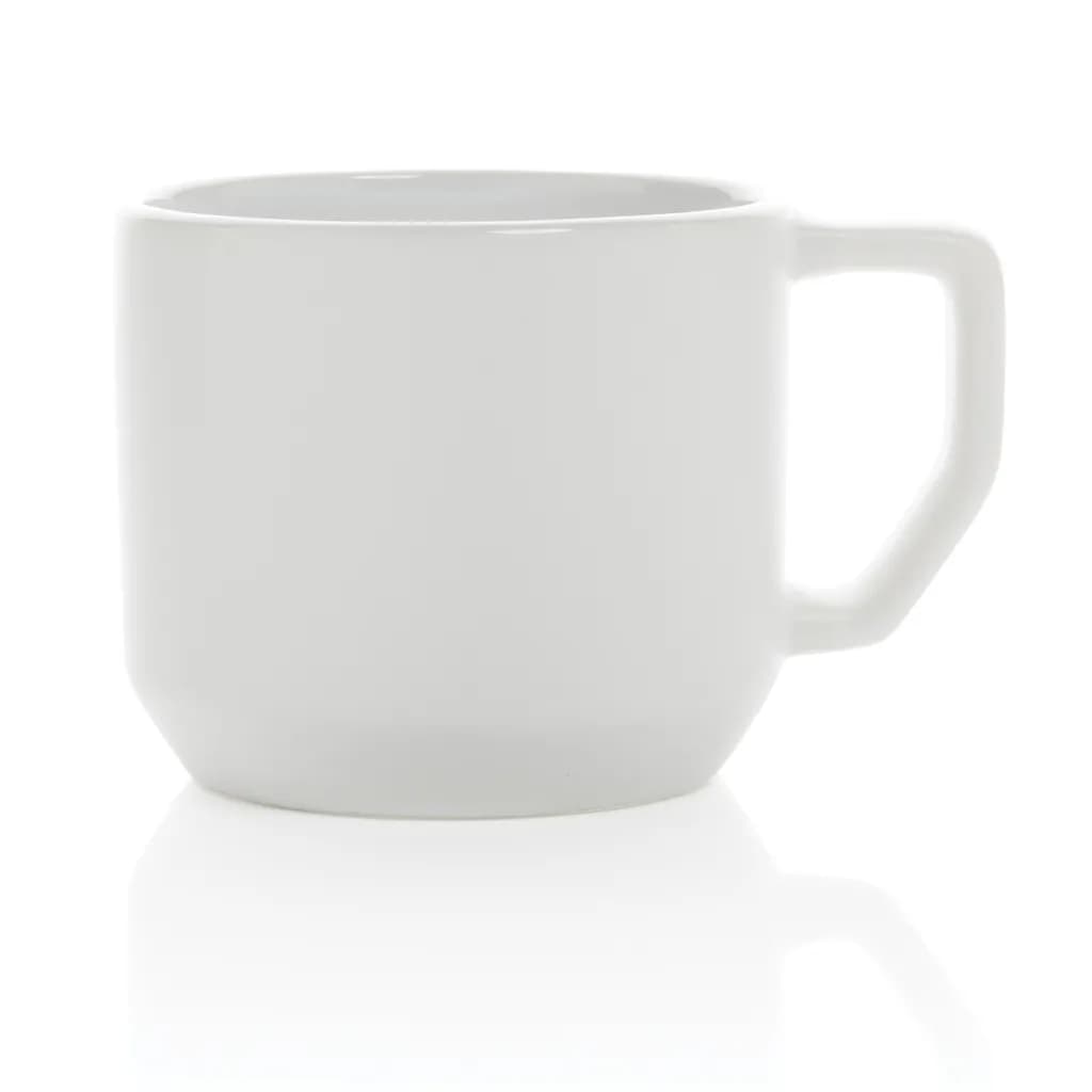 Moderne Keramiktasse, 350ml - weiß