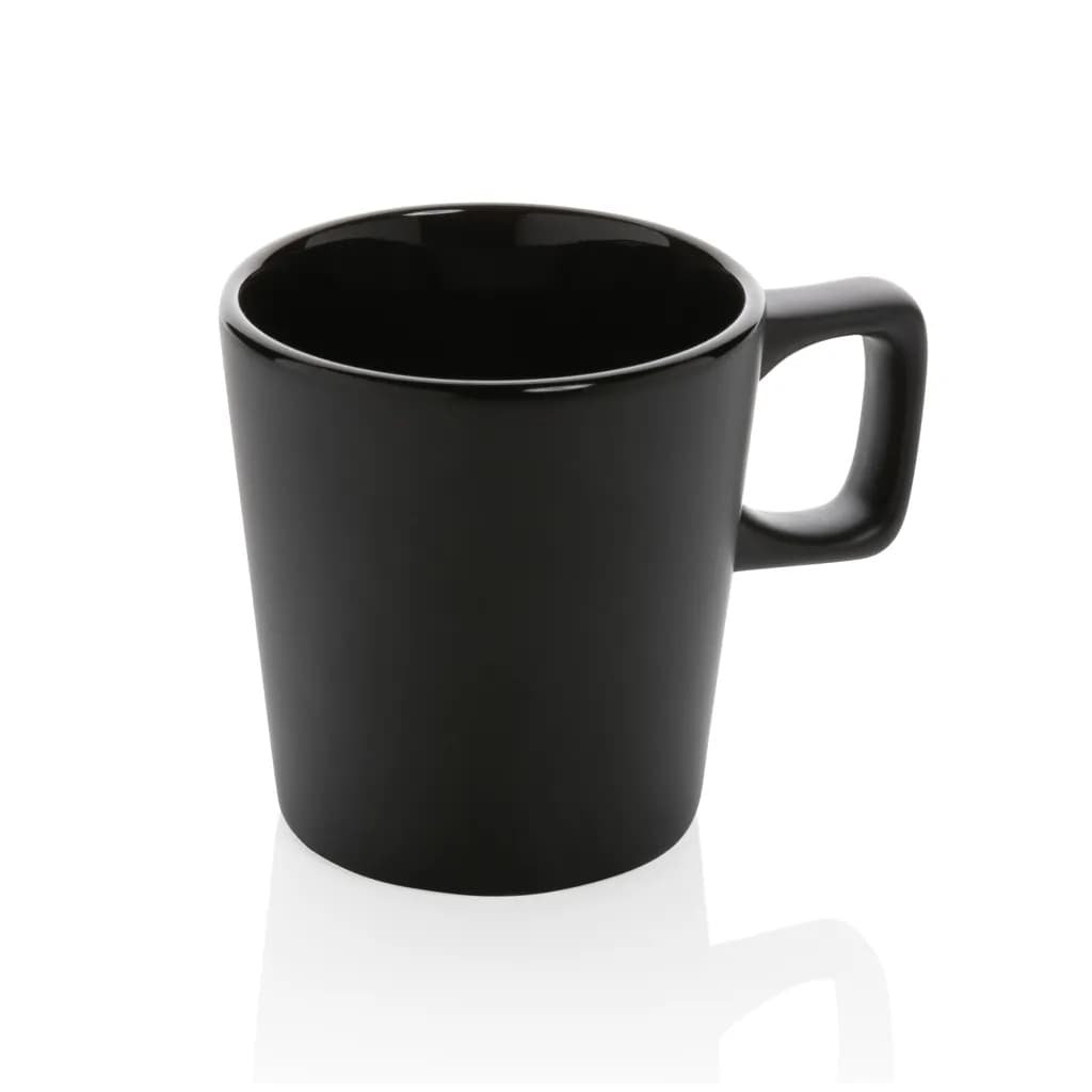 Moderne Keramik Kaffeetasse, 300ml - schwarz