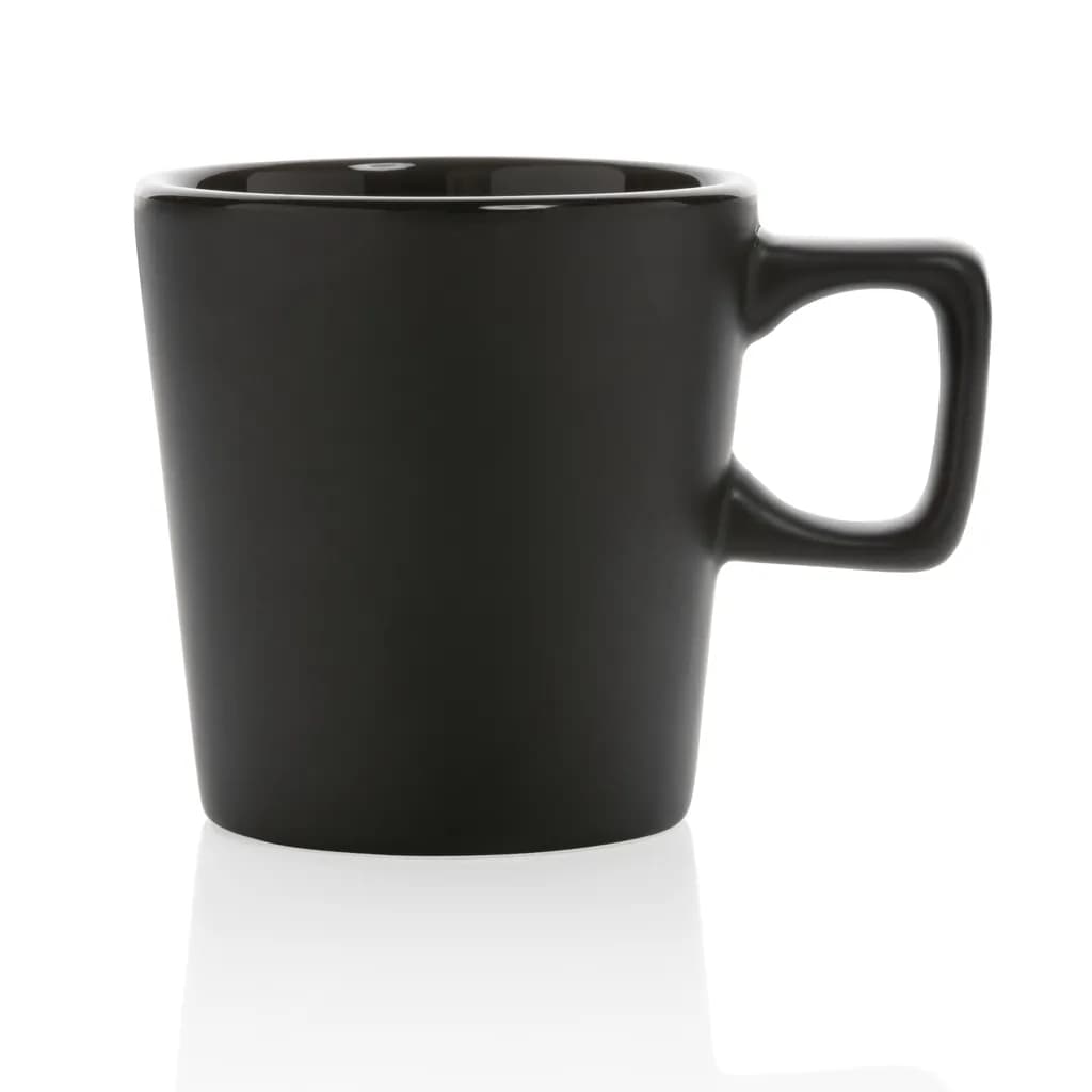 Moderne Keramik Kaffeetasse, 300ml - schwarz