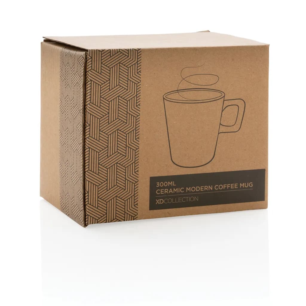 Moderne Keramik Kaffeetasse, 300ml - schwarz