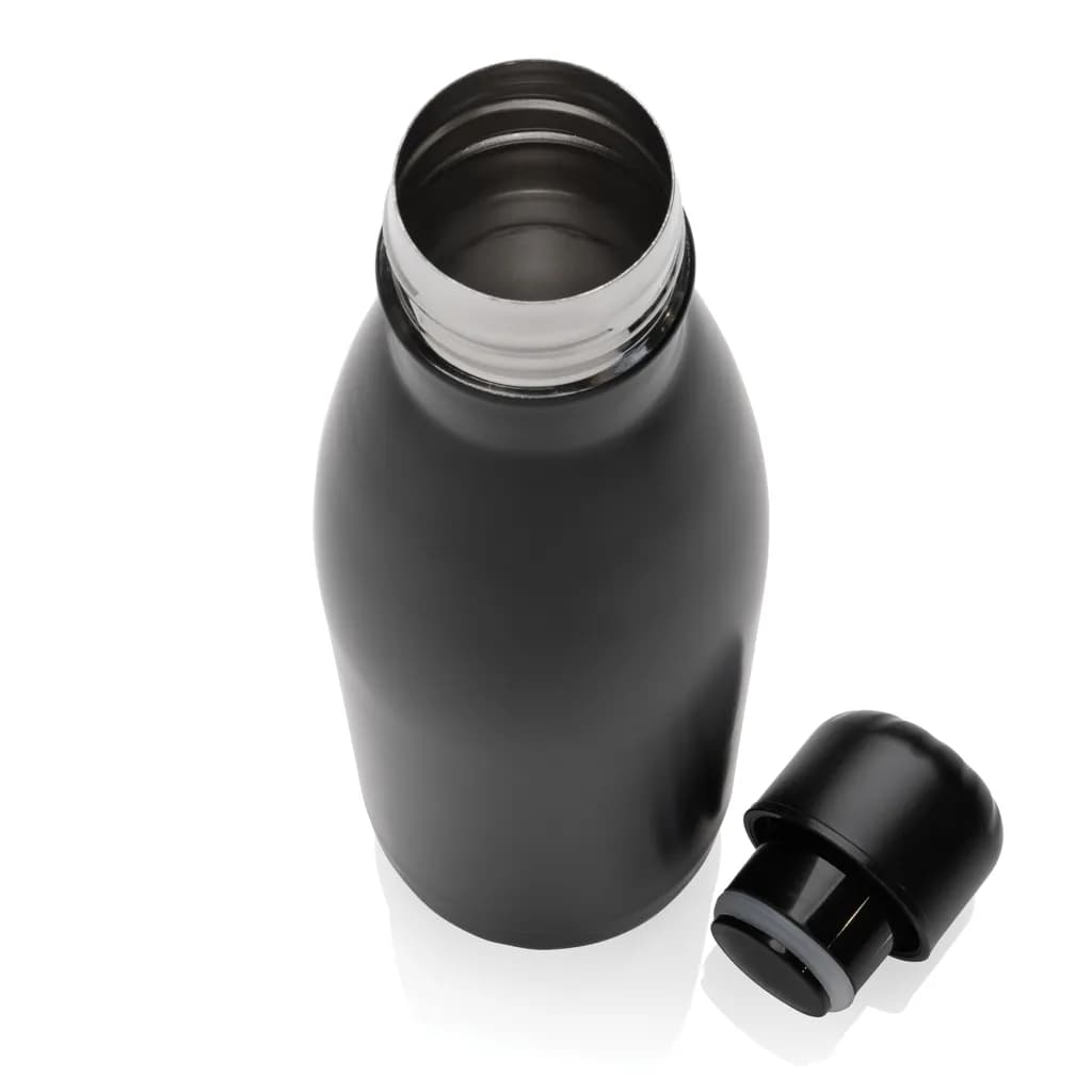 Eureka einwandige Wasserflasche aus RCS rec. Stainless-Steel - schwarz