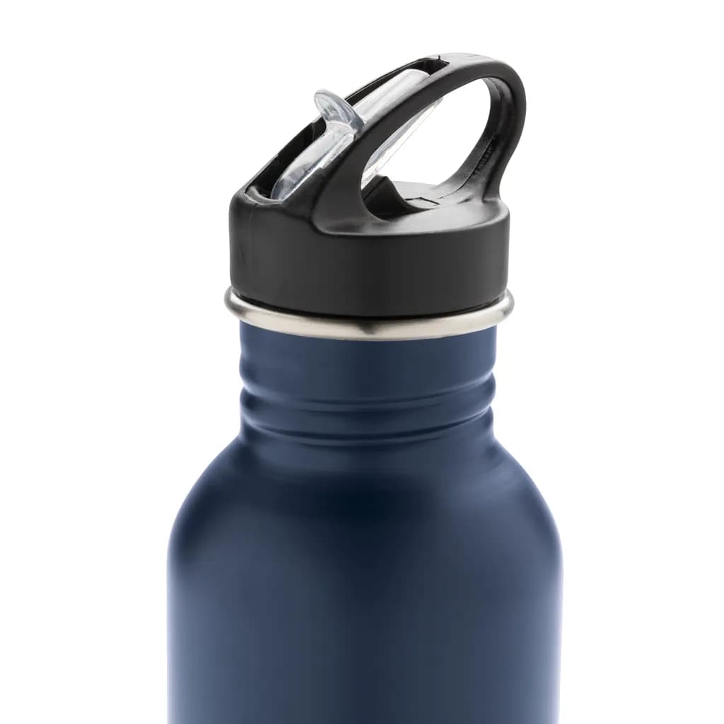 Deluxe Sportflasche aus Edelstahl - navy blau