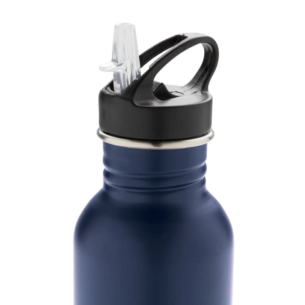 Deluxe Sportflasche aus Edelstahl - navy blau