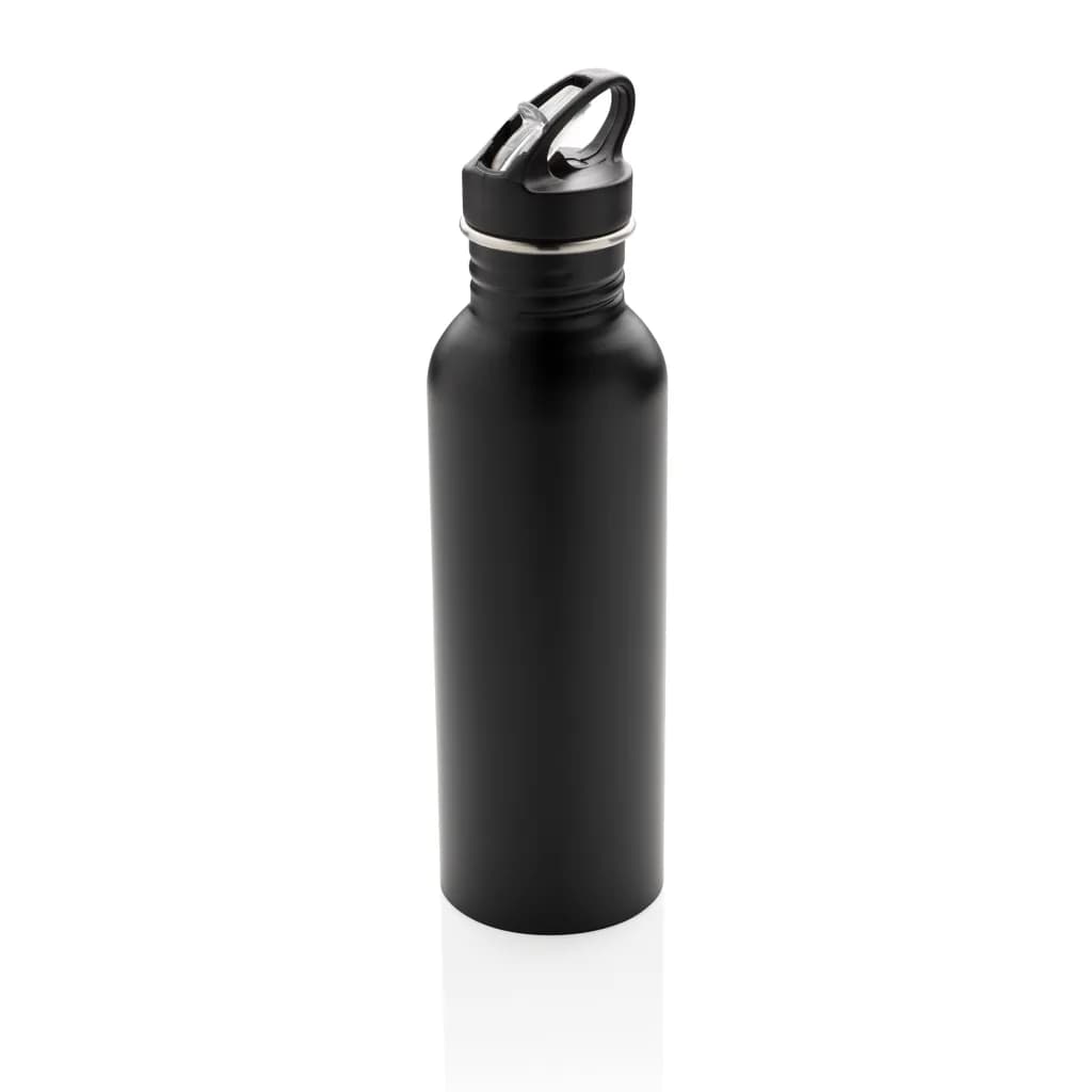 Deluxe Sportflasche aus Edelstahl - schwarz