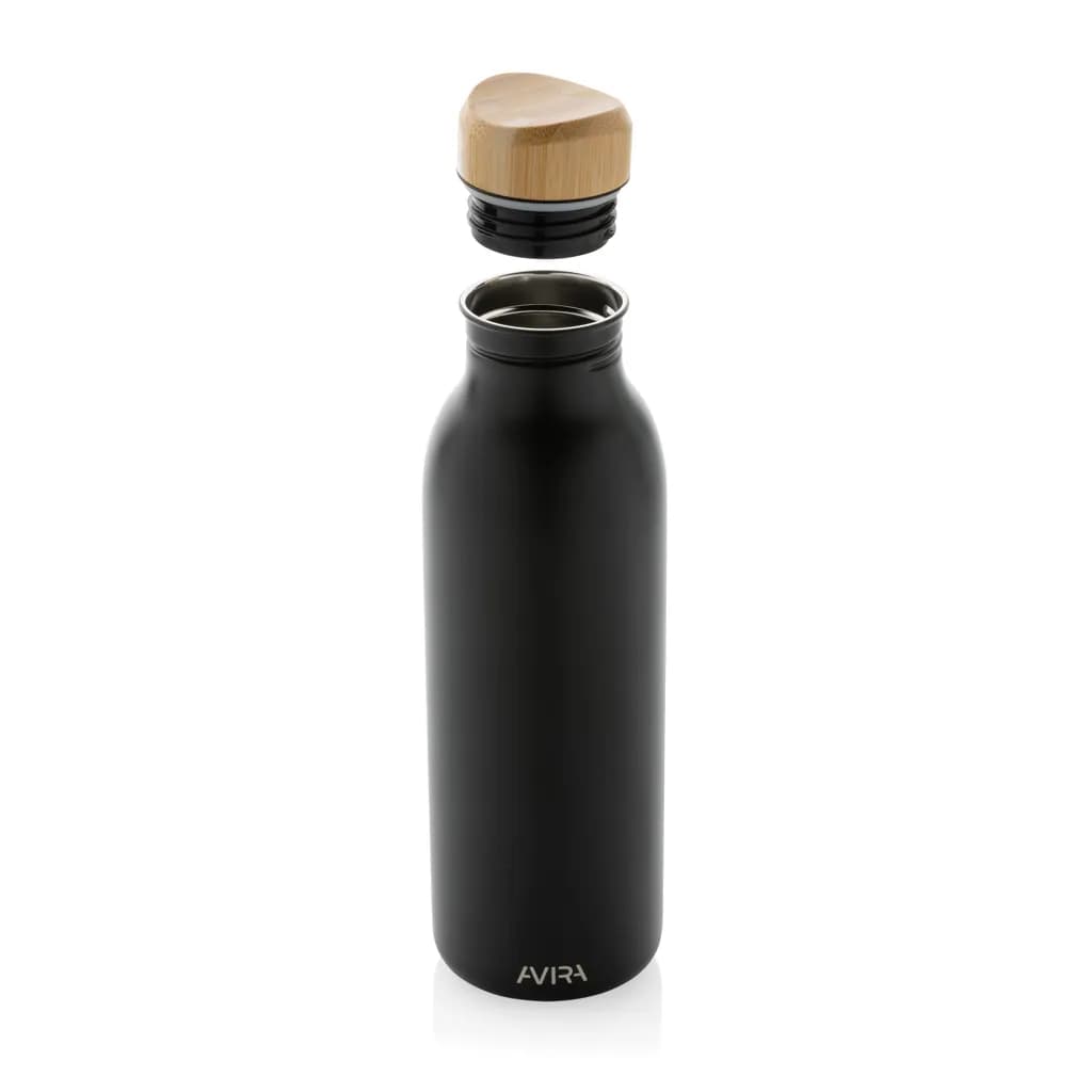 Avira Alcor 600ml Wasserflasche aus RCS rec. Stainless-Steel - schwarz