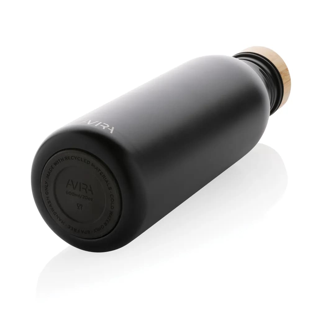 Avira Alcor 600ml Wasserflasche aus RCS rec. Stainless-Steel - schwarz