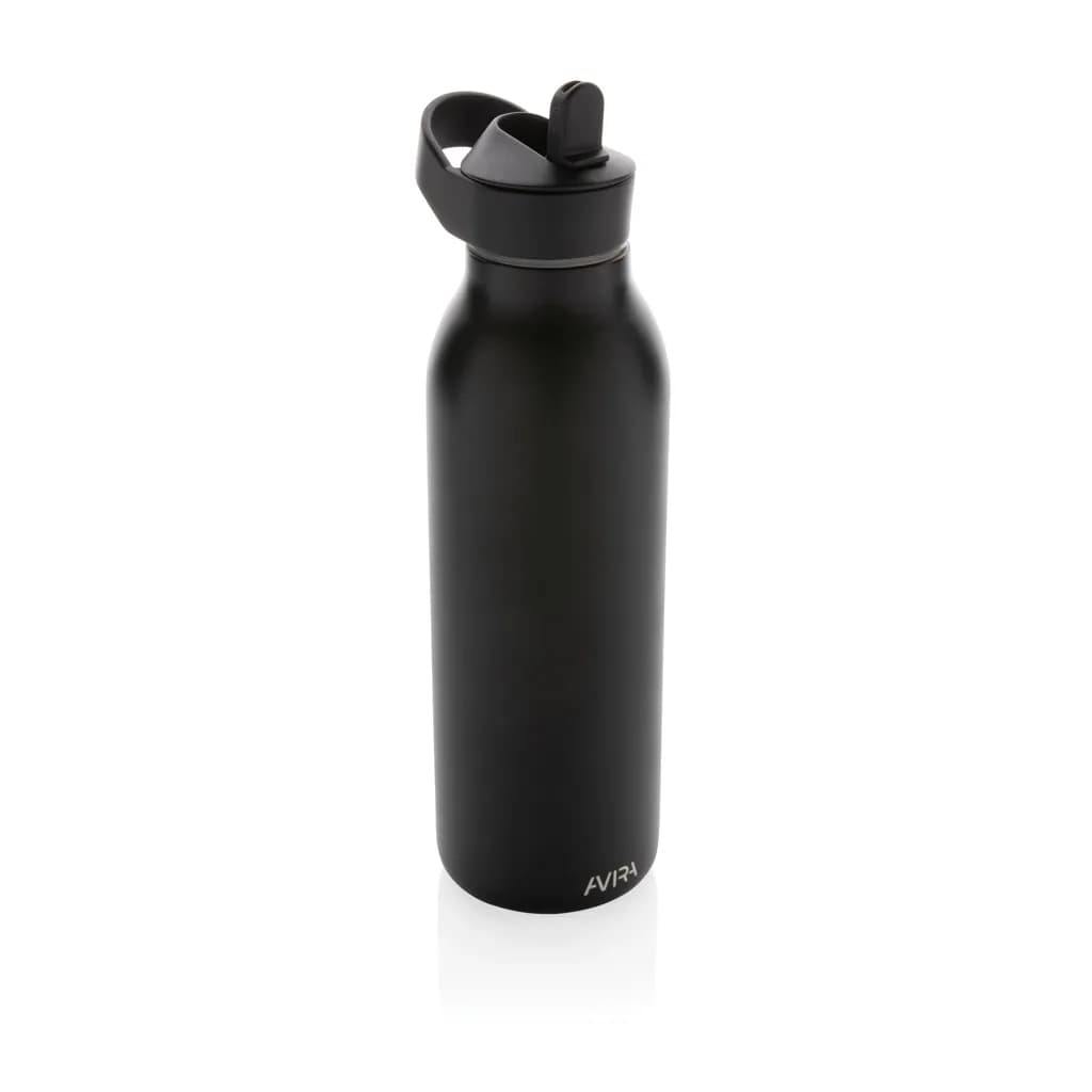 Avira Ara RCS Re-Steel Fliptop Wasserflasche 500ml - schwarz