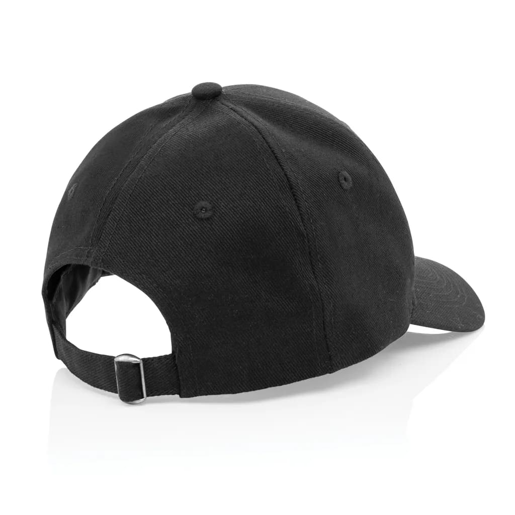 Impact 6 Panel Kappe aus 280gr rCotton mit AWARE™ Tracer - schwarz