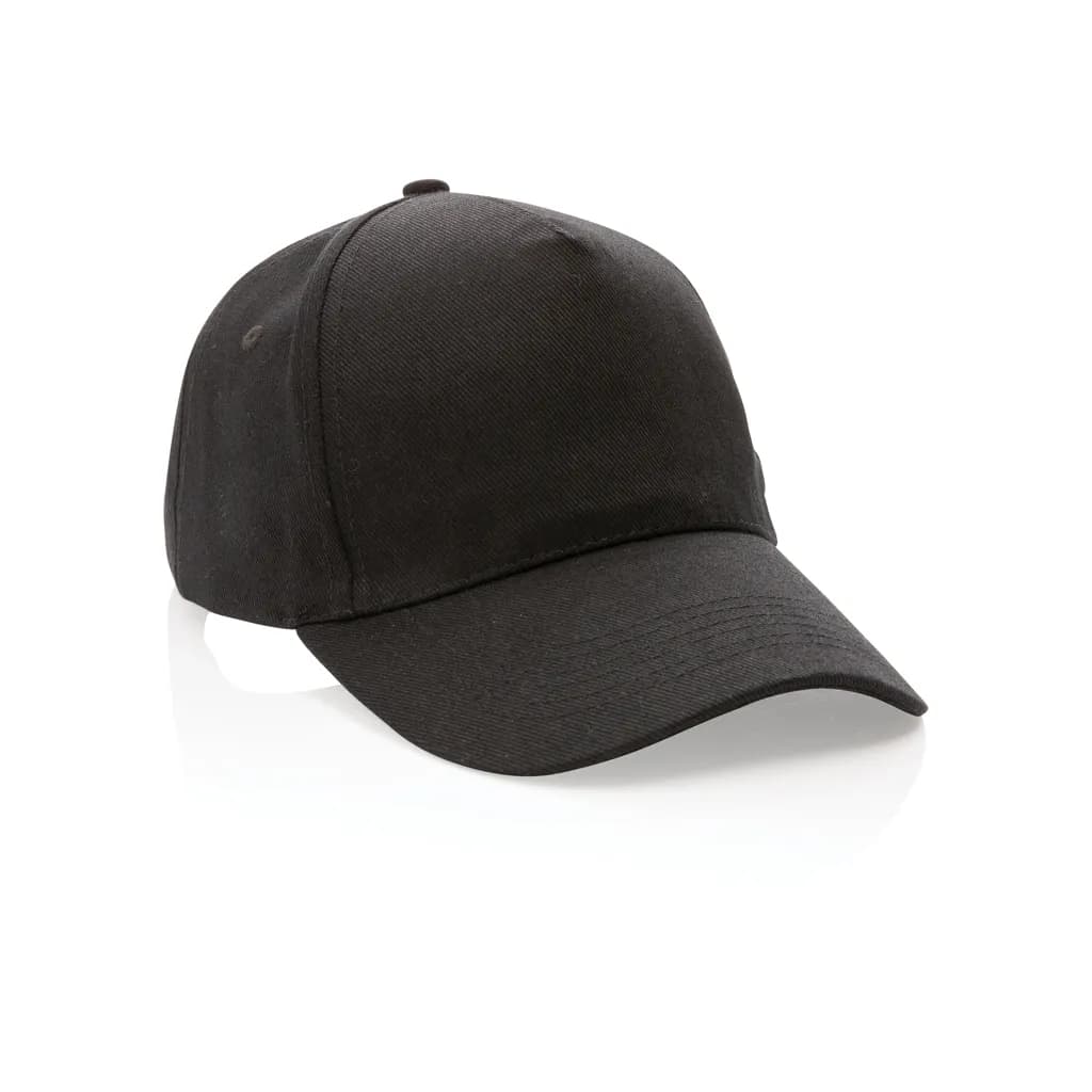 Impact 5 Panel Kappe aus 280gr rCotton mit AWARE™ Tracer - schwarz