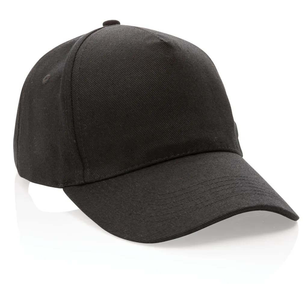 Impact 5 Panel Kappe aus 280gr rCotton mit AWARE™ Tracer - schwarz