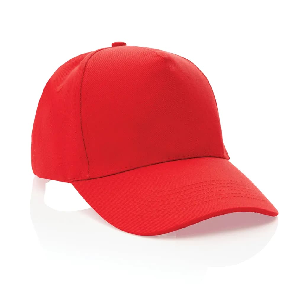 Impact 5 Panel Kappe aus 280gr rCotton mit AWARE™ Tracer - rot
