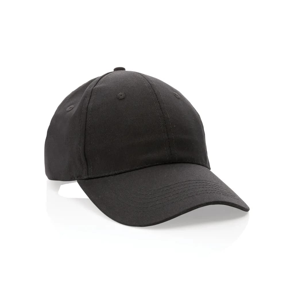 Impact 6 Panel Kappe aus 190gr rCotton mit AWARE™ Tracer - schwarz