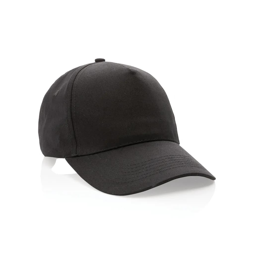 Impact 5 Panel Kappe aus 190gr rCotton mit AWARE™ Tracer - schwarz