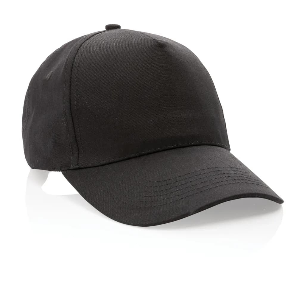 Impact 5 Panel Kappe aus 190gr rCotton mit AWARE™ Tracer - schwarz