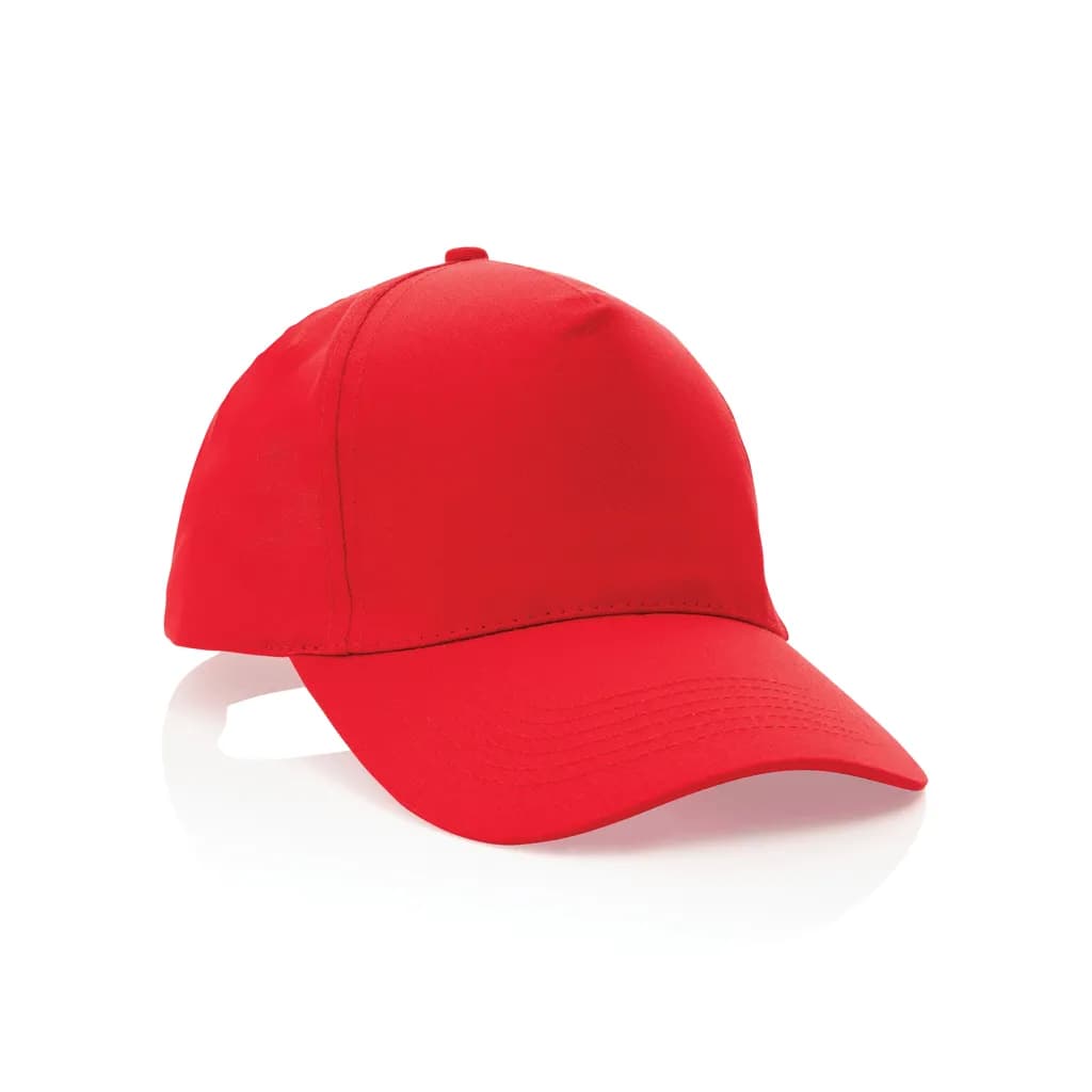 Impact 5 Panel Kappe aus 190gr rCotton mit AWARE™ Tracer - rot