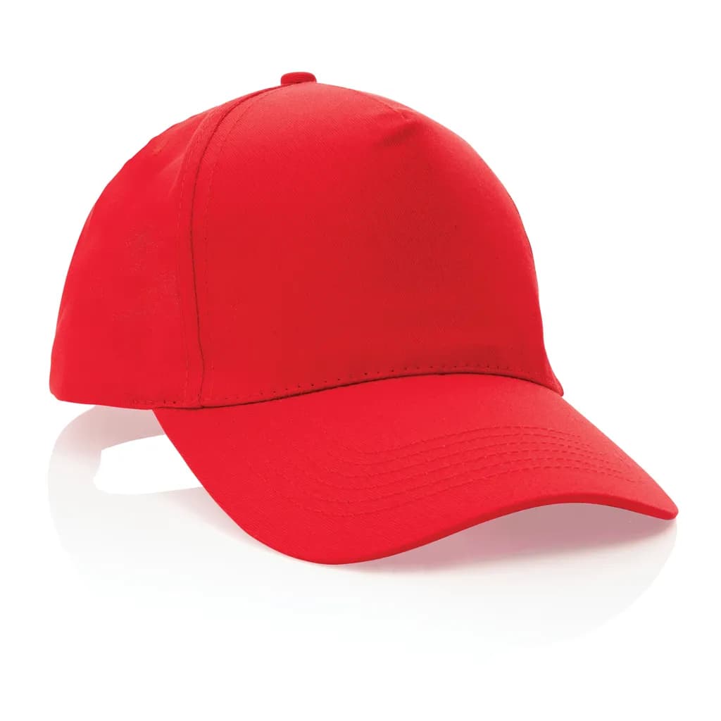 Impact 5 Panel Kappe aus 190gr rCotton mit AWARE™ Tracer - rot