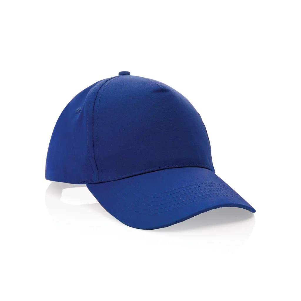 Impact 5 Panel Kappe aus 190gr rCotton mit AWARE™ Tracer - blau