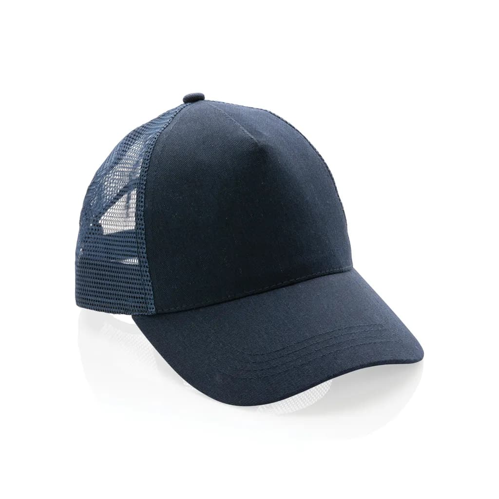 Impact AWARE™ 190gr Brushed rCotton 5 Panel Trucker-Cap - navy blau
