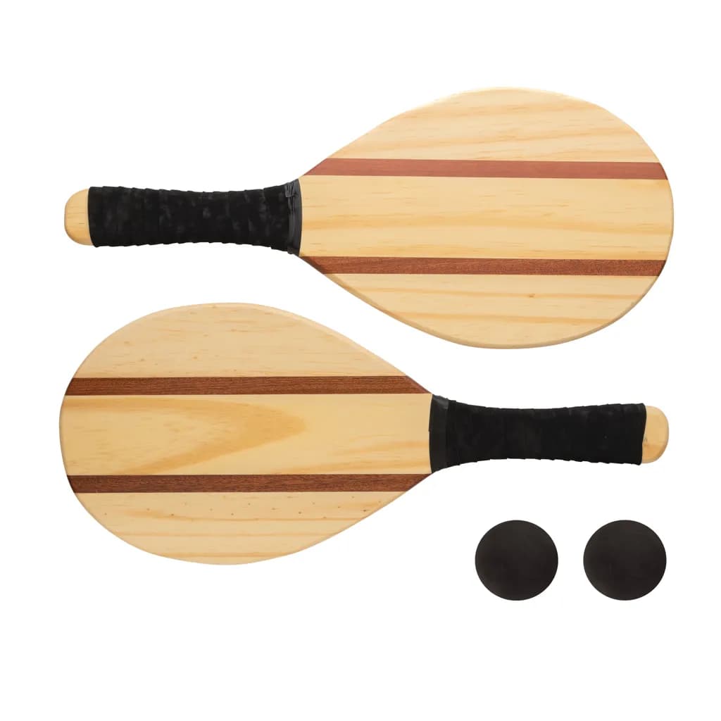 Frescobol Tennis-Set aus Holz - braun