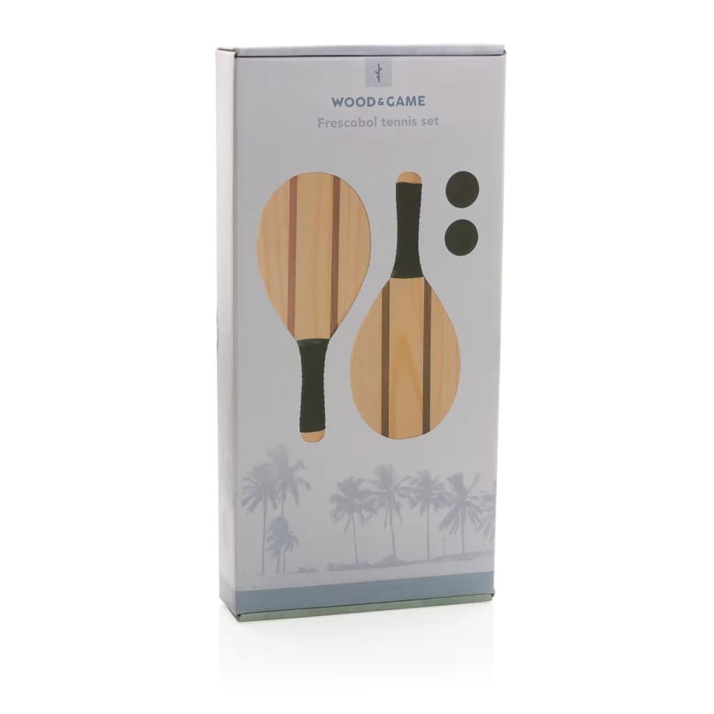 Frescobol Tennis-Set aus Holz - braun