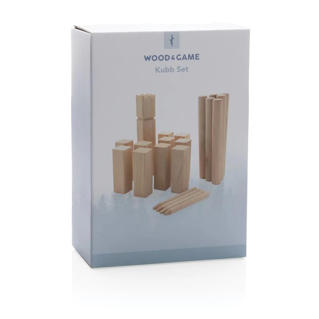 Kubb Outdoor Wurfspiel aus Holz - braun