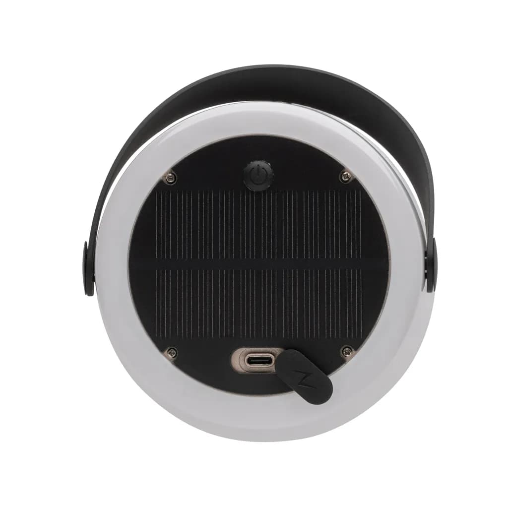 SolarGlow Außenleuchte aus RCS rec. Kunststoff mit USB-Lampe - weiß