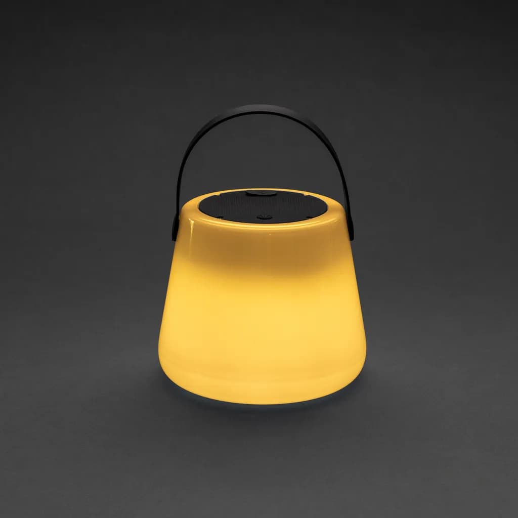 SolarGlow Außenleuchte aus RCS rec. Kunststoff mit USB-Lampe - weiß