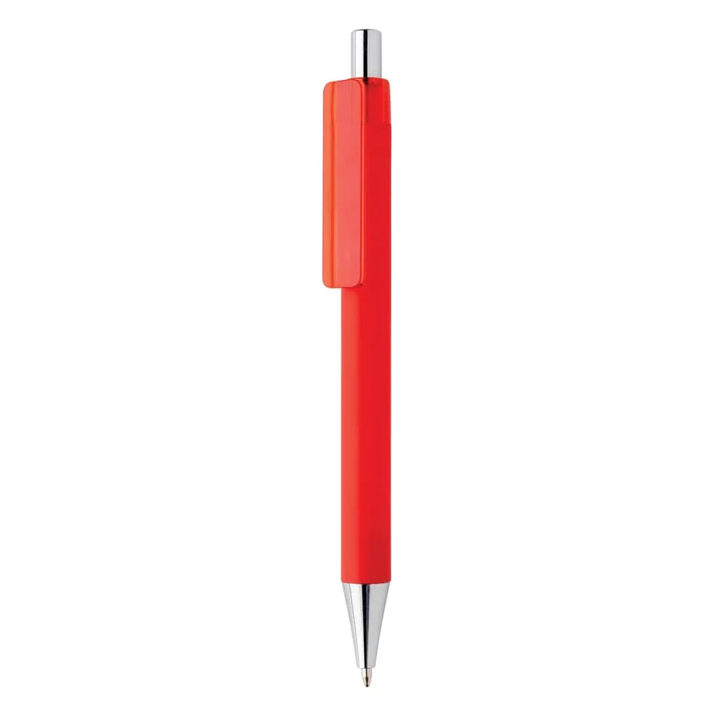 X8 Stift mit Smooth-Touch aus RCS recyceltem ABS - rot
