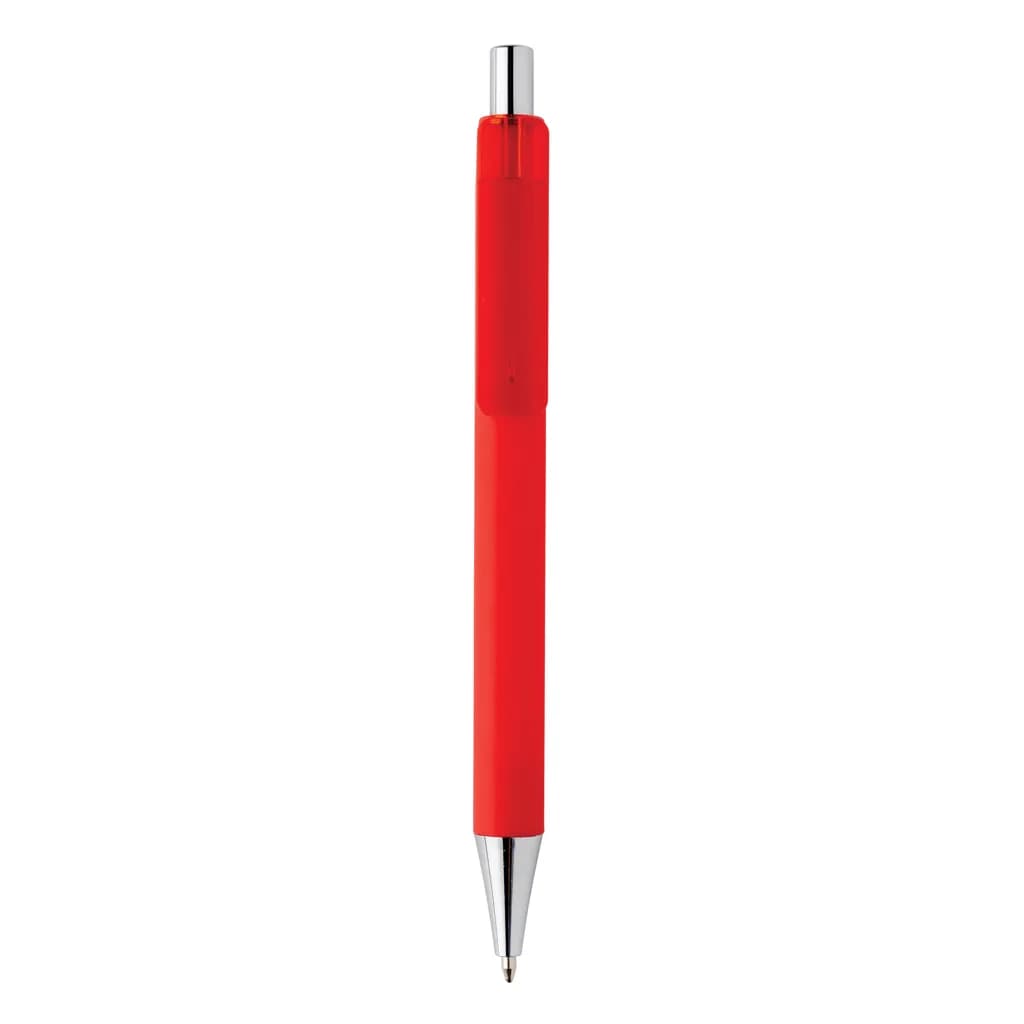 X8 Stift mit Smooth-Touch aus RCS recyceltem ABS - rot